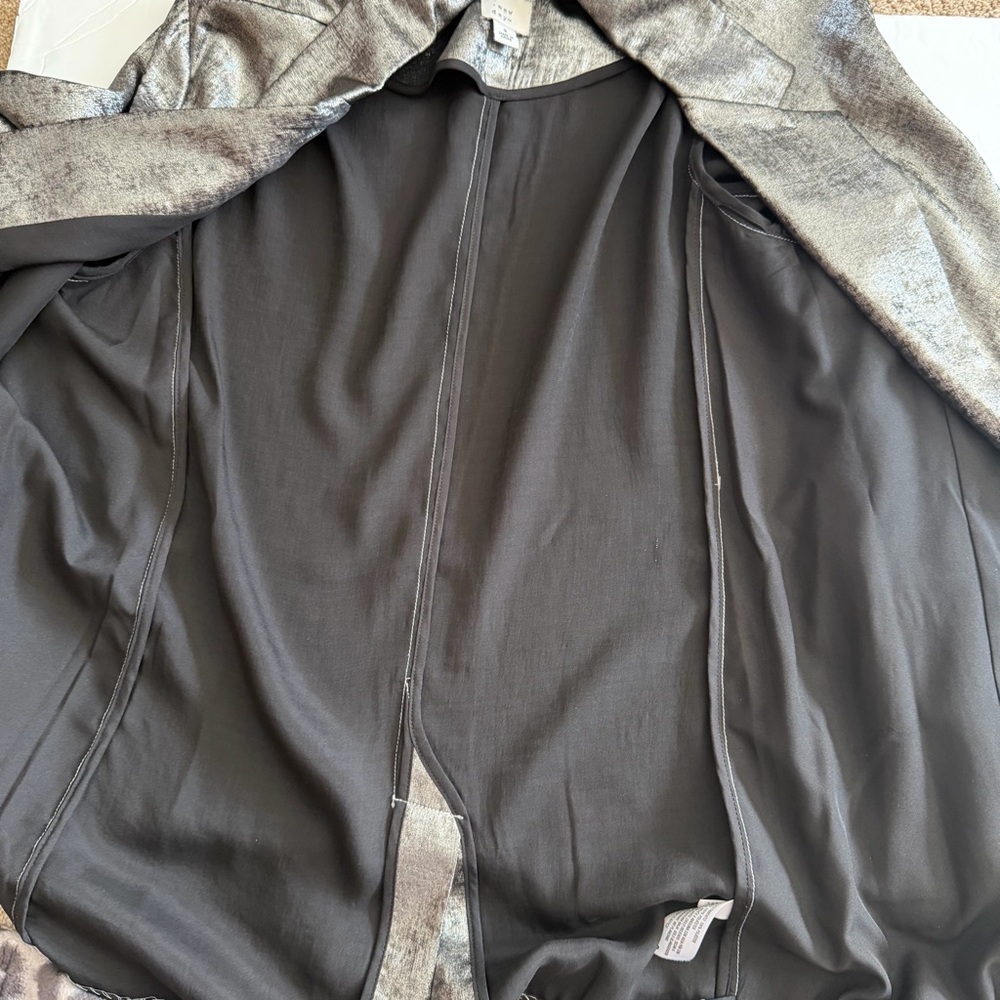 a new day Shimmering Silver Metallic Blazer Women’s Size S - Picture 5 of 16